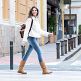 Bambina Camel Nobuck, Leather boots with warm lining