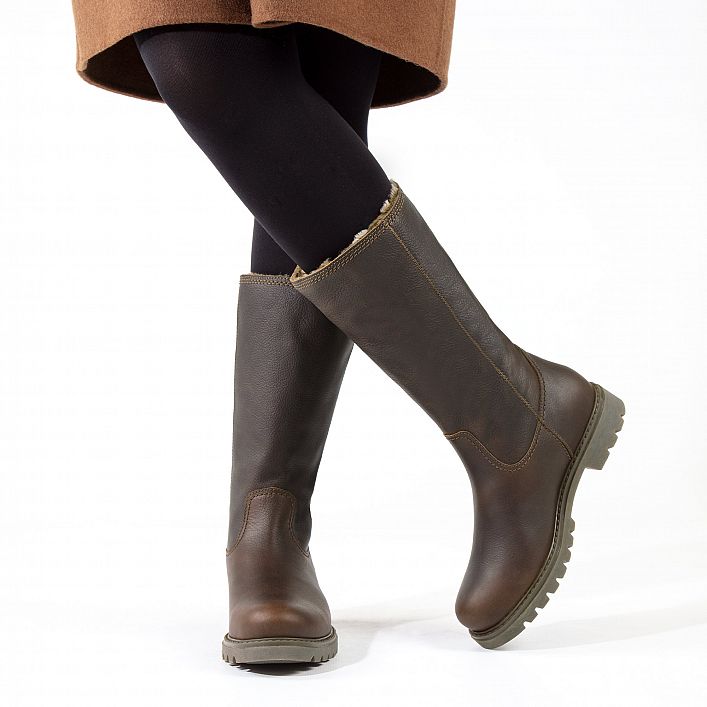 Bambina Chestnut Napa Grass, Flat women's Boot