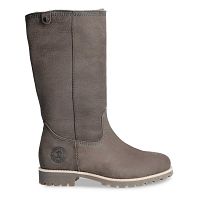 Bambina Igloo Gris Nobuck, Botas de piel  con forro interior de pelo natural