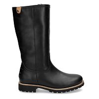 Bambina Igloo Trav Black Napa, Leather boots with sheepskin lining