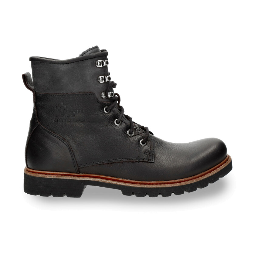 Barkley Black Napa Grass, Leather boots with leather lining