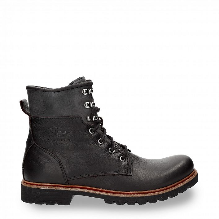 Barkley Black Napa Grass, Leather boots with leather lining