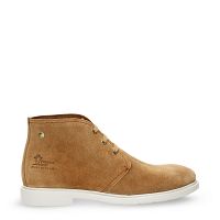 Bayron Camel Velour, Leather ankle boots with leather lining