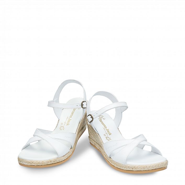 Benisa White Napa, Wedge sandals