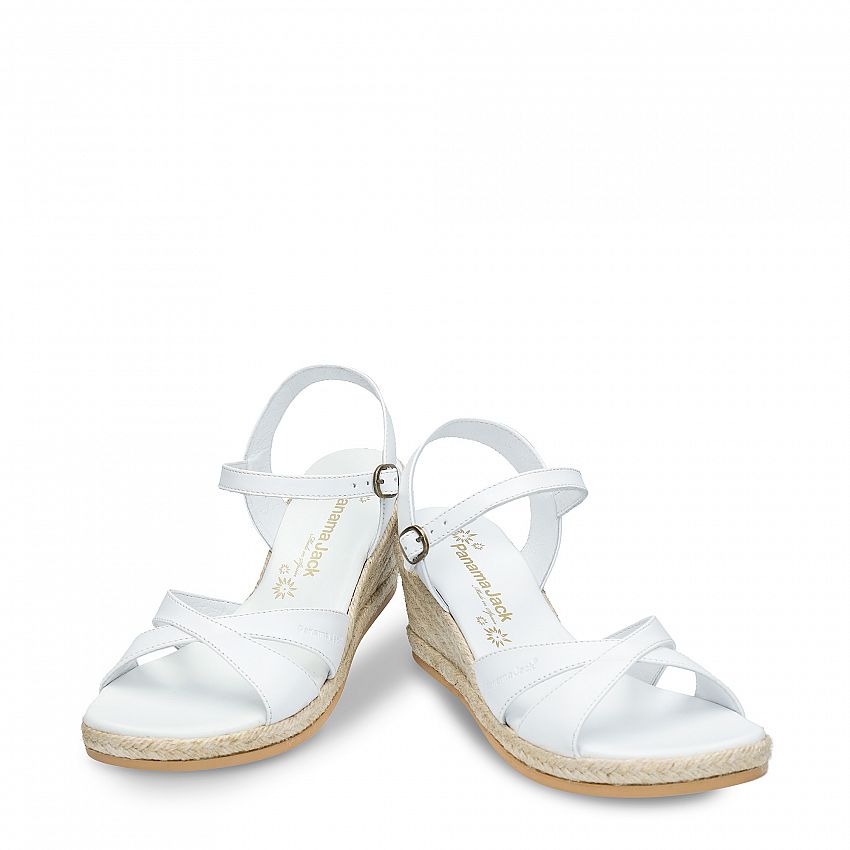 Benisa White Napa, Wedge sandals