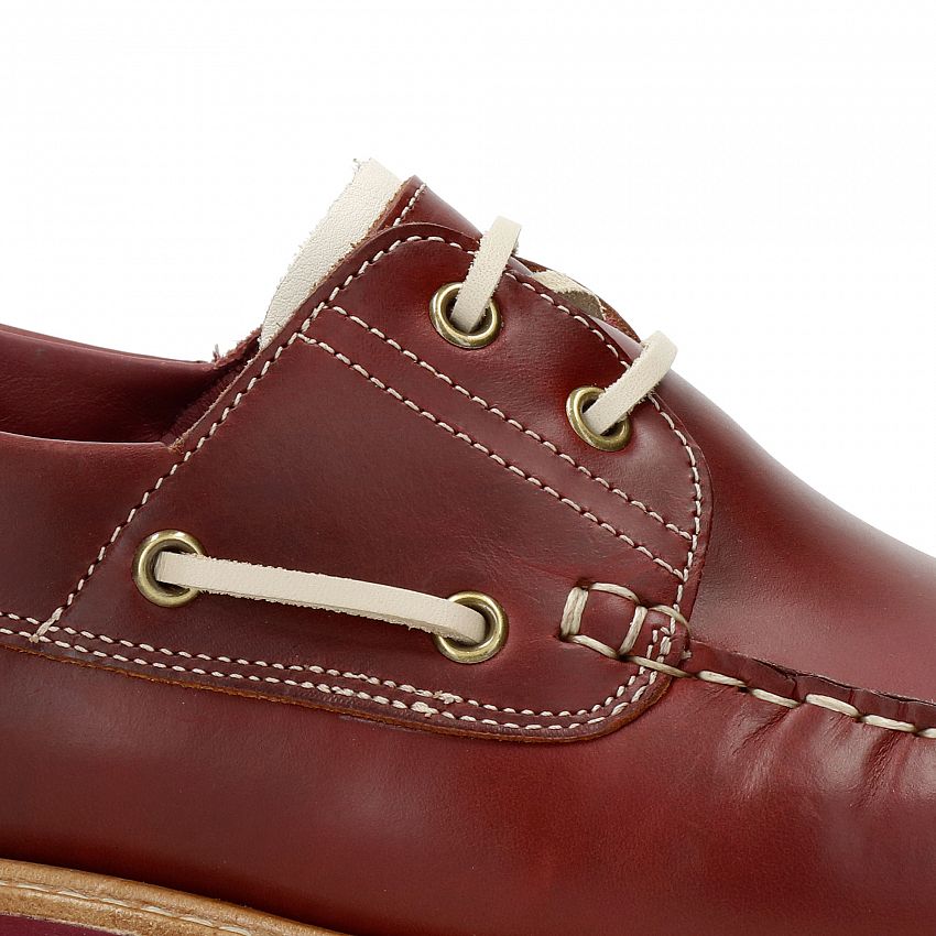 Boat Burgundy Pull-Up,  with Leather lining.