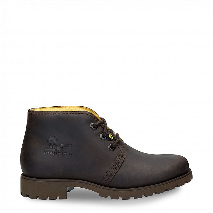 Bota Panama Brown Napa Grass, Ankle Chukka boots in brown with leather lining