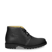 Bota Panama Black Napa Grass, Ankle Chukka boots in black with leather lining