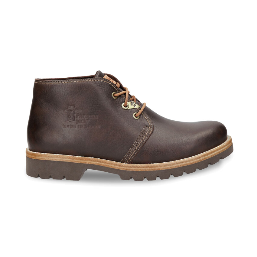 Bota Panama Brown Napa, Leather ankle boots with leather lining