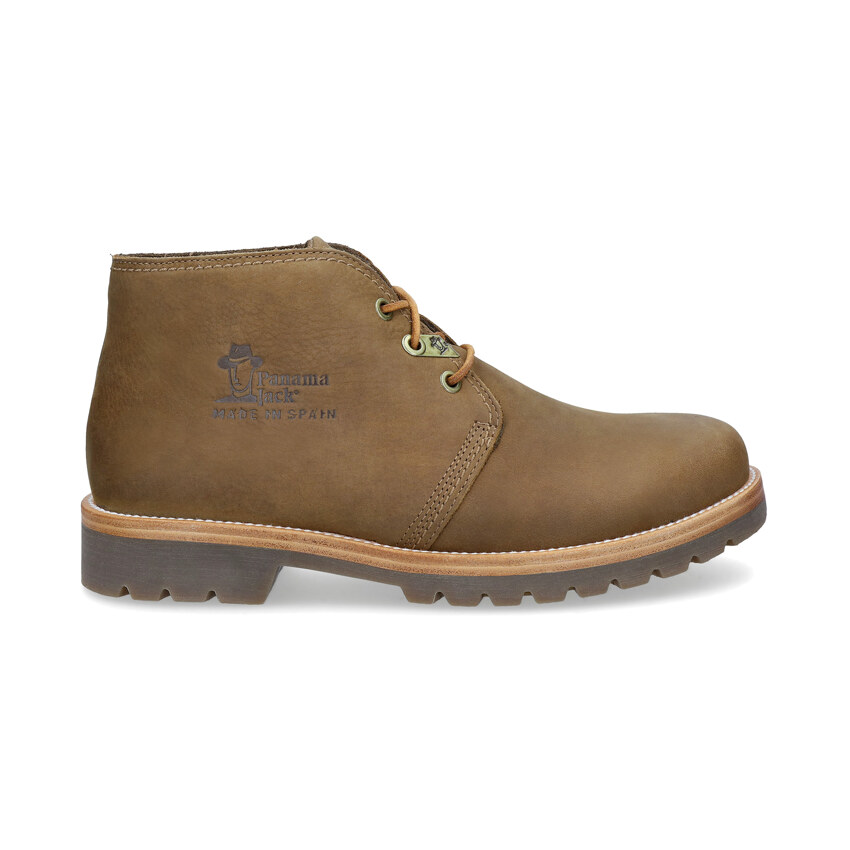 Bota Panama Mink Nobuck, Ankle chukka boots in mink with leather lining