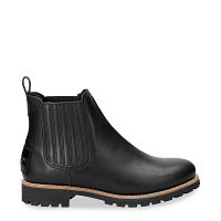 Brigitte Igloo Trav Black Napa, Leather ankle boots with sheepskin lining