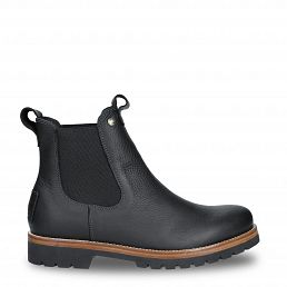 Burton Black Napa Grass, Chelsea boots in black with leather lining