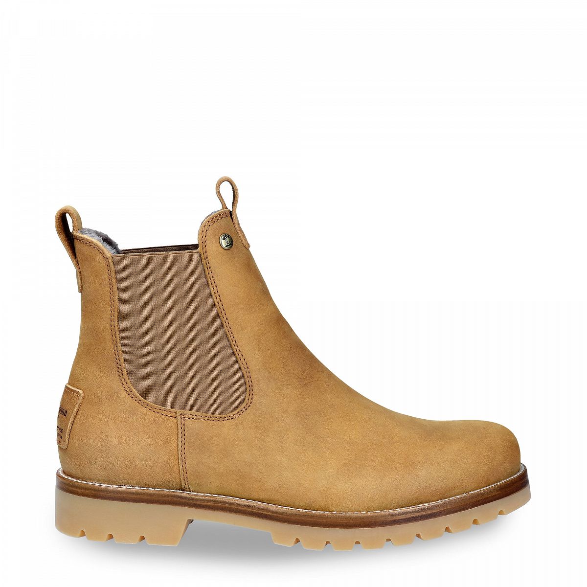 ochre ankle boots