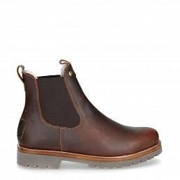 Burton Igloo Chestnut Napa Grass, Leather ankle boots with sheepskin lining