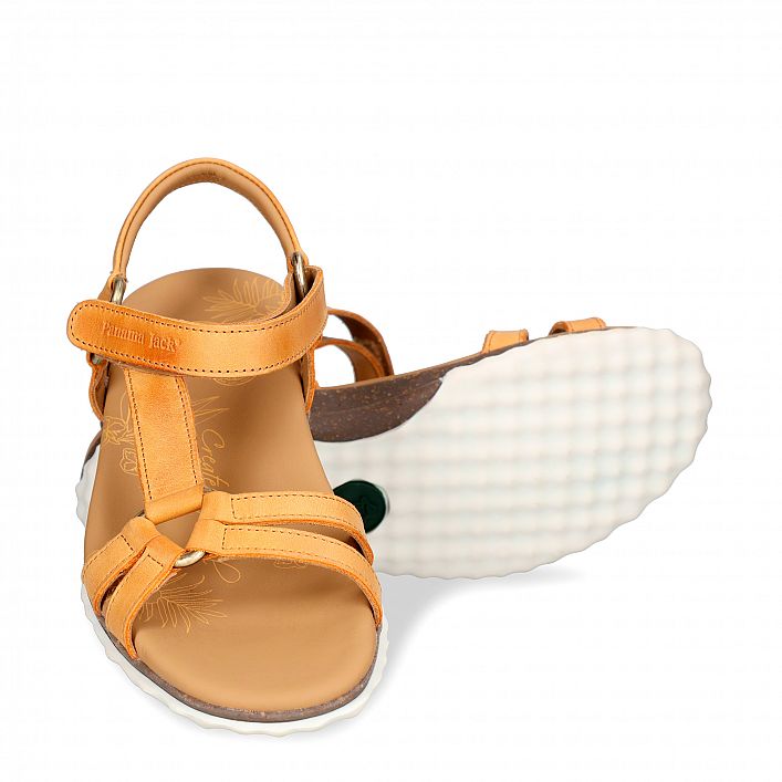 Caribel Vintage  Napa, Flat woman's sandals  Vintage nappa leather.