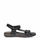 Caribel Basics Black Napa Grass, Sandalia with leather lining