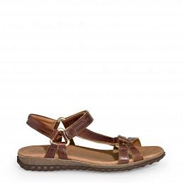 Caribel Clay, Woman sandals in leather with leather lining