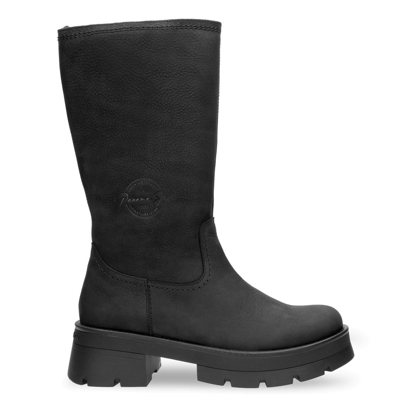Charis Black Nobuck, Leather boots with warm lining