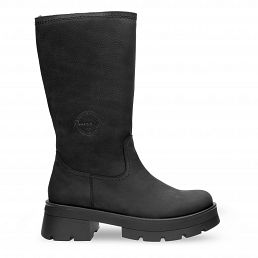 Charis Black Nobuck, Leather boots with warm lining