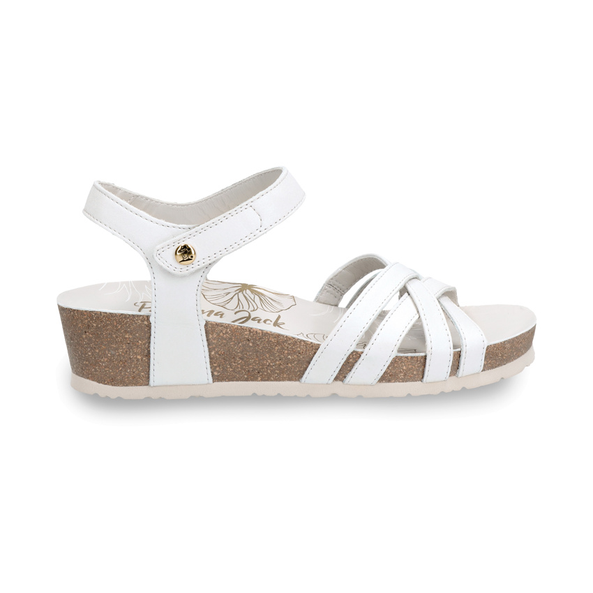 Chia Nacar White Napa, White sandal with leather lining