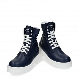 Clementine Navy blue Napa, Women's Boot with heel