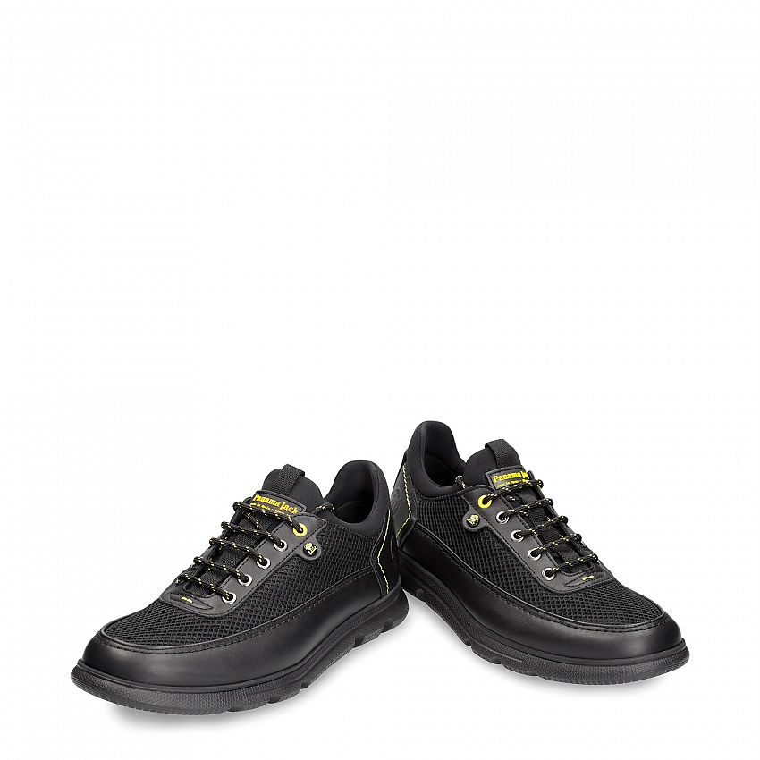 Davor B&Y Black Napa, Flat men's Shoe Made in Spain