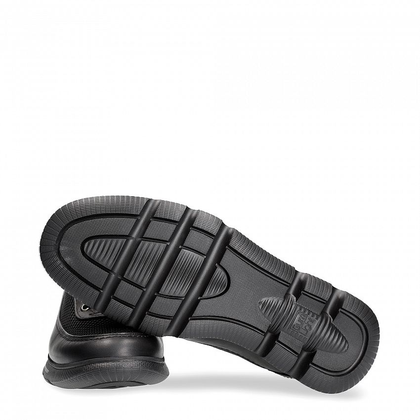 Davor B&Y Black Napa, Flat men's Shoe  Black Napa Leather.