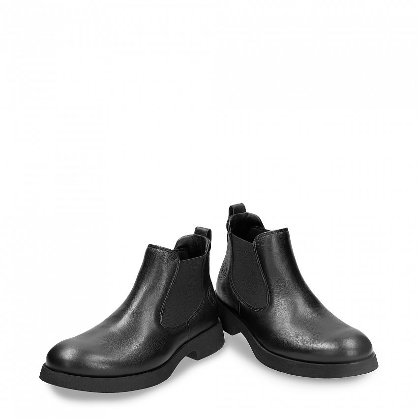Edwin Black Napa, Flat men's ANKLE Boot Made in Spain