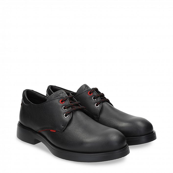 Edy Black Napa, Flat men's Shoe  Black Napa Leather.