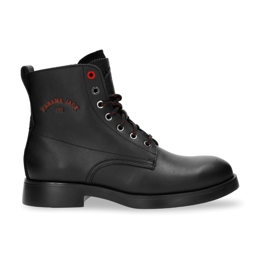 Eros Black Napa, Leather boots with leather lining