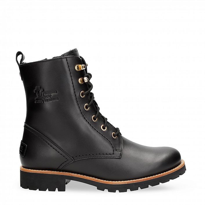 Fara Trav Black Napa, Flat women's Boot