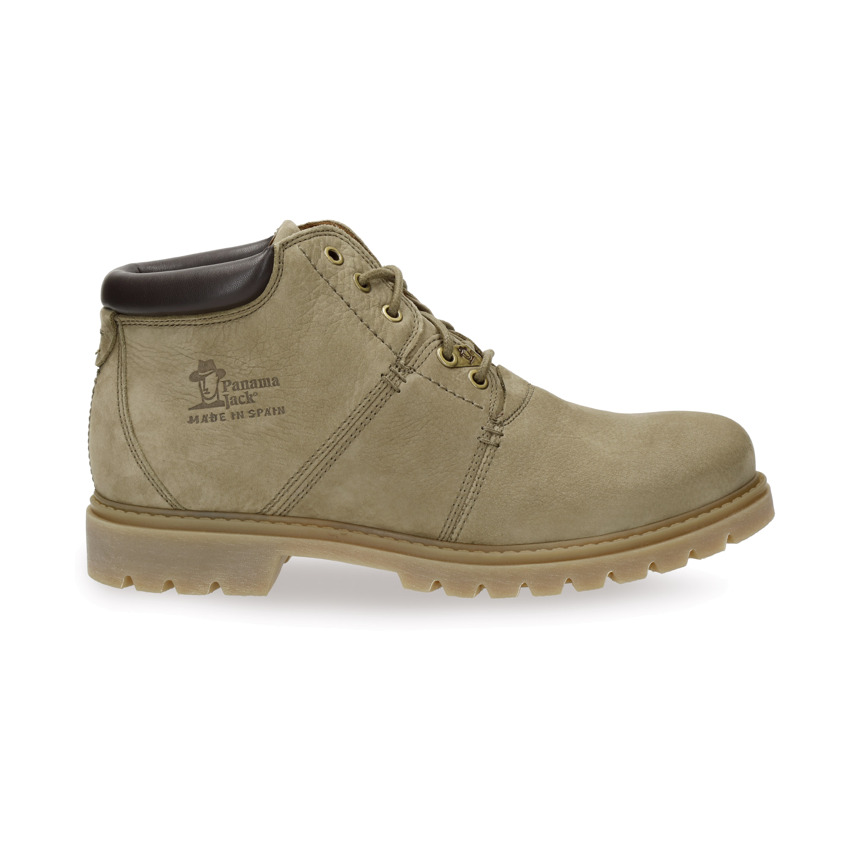 Fargo Khaki Nobuck, Leather ankle boots with leather lining