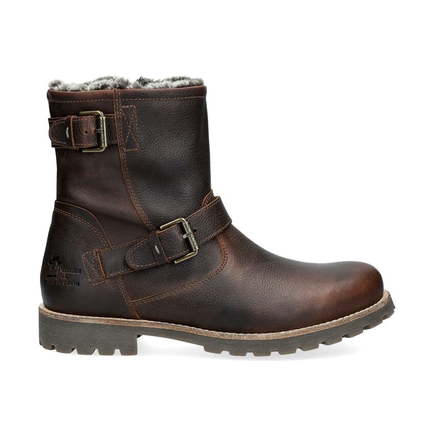 Faust Chestnut Napa Grass, Leather boots with warm lining