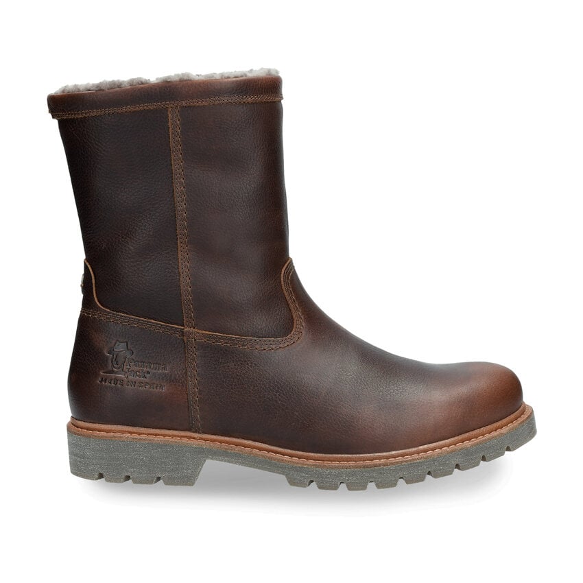 Fedro Igloo Chestnut Napa Grass, Leather boot in Chestnutbrown with a lining of Sheepskin
