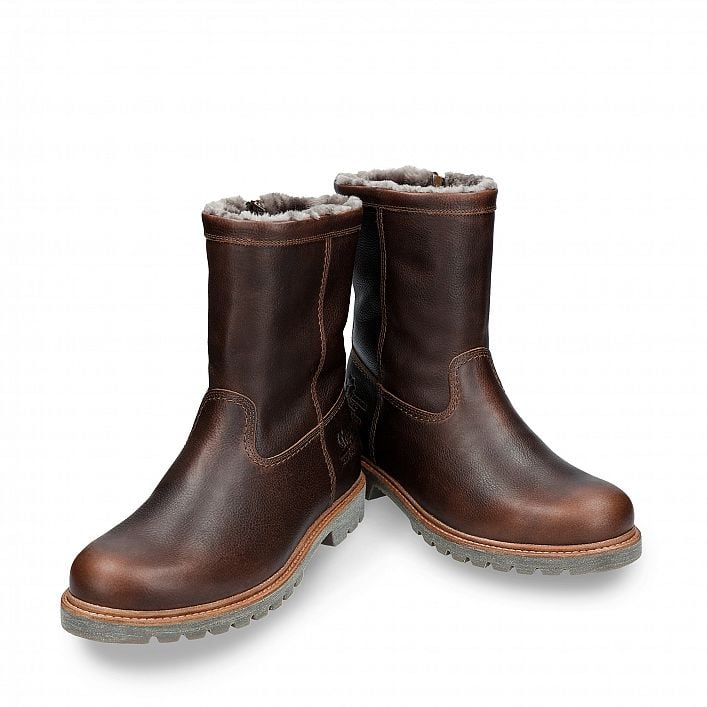 Fedro Igloo Chestnut Napa Grass, Flat men's Boot  WATERPROOF Chestnut Oiled Napa Leather.