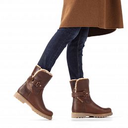 Felia Cuero Napa, Leather boots with warm lining
