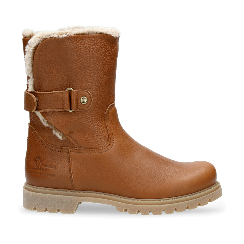 Felia bark Napa Grass, Leather boots with warm lining