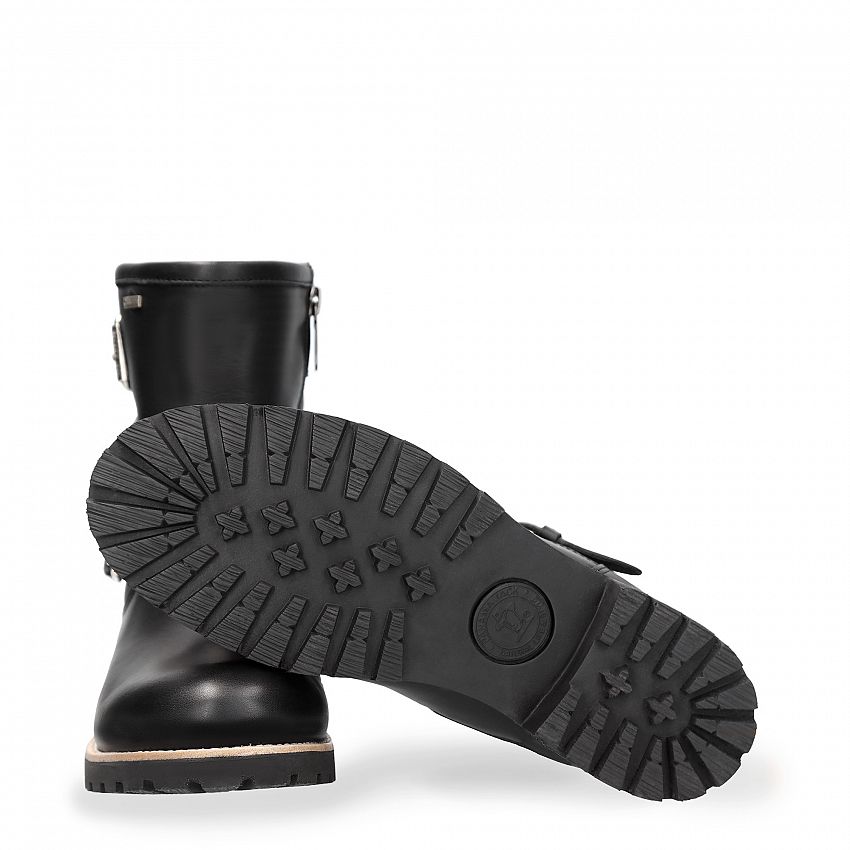 Felina Gtx Black Napa, Flat women's Boot  WATERPROOF Black Napa Leather.