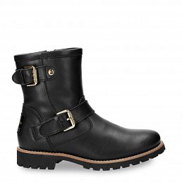 Felina Igloo Trav, Black leather boot with lining of sheepskin