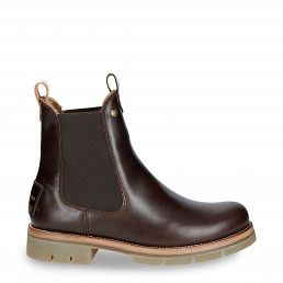 Filipa Igloo Nature Brown Pull-Up, Chelsea boots in brown with  sheepskin lining