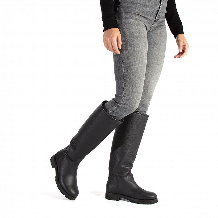 Finland Igloo Schwarz Napa, Flacher Damenstiefel