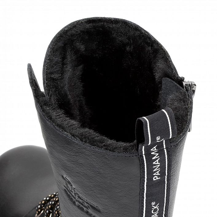 Fiorela Black Napa, Flat women's Boot with Warm lining.