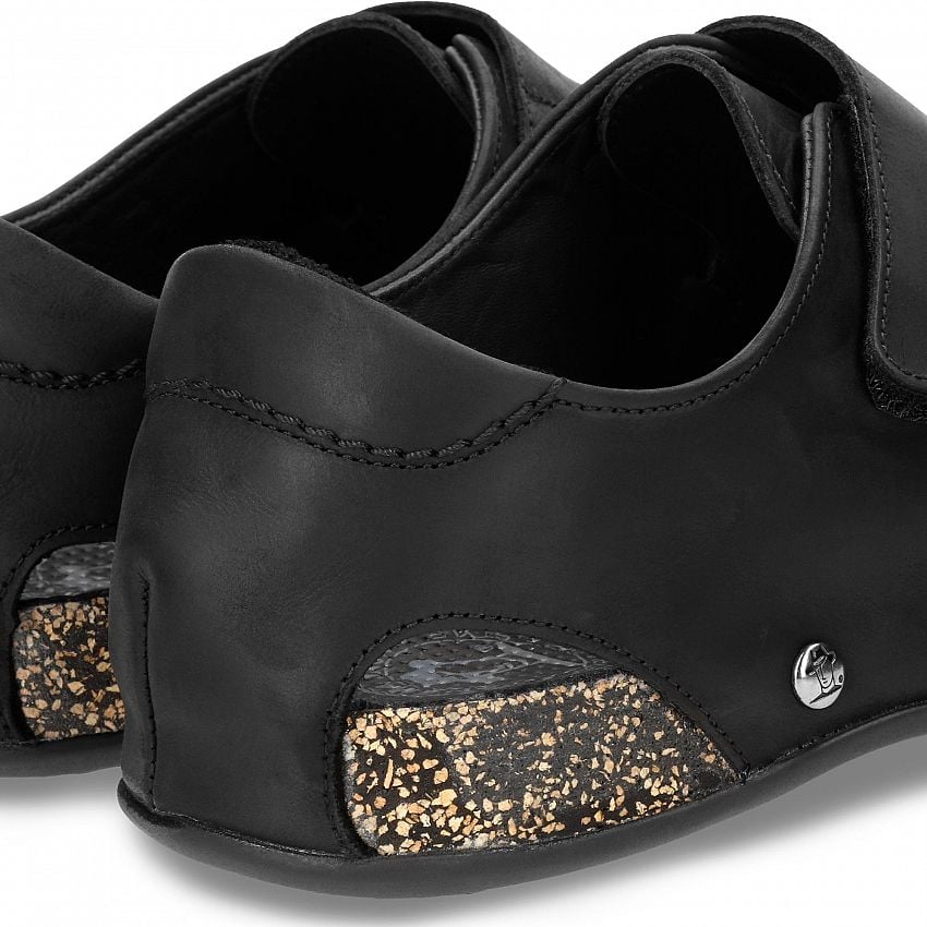 Fletcher Basics Negro Napa Grass, Zapato semiabierto de hombre con Suela de goma tr, flexible y resistente.