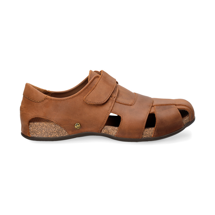 Fletcher Basics Cuero Napa Grass, Sandals with leather lining