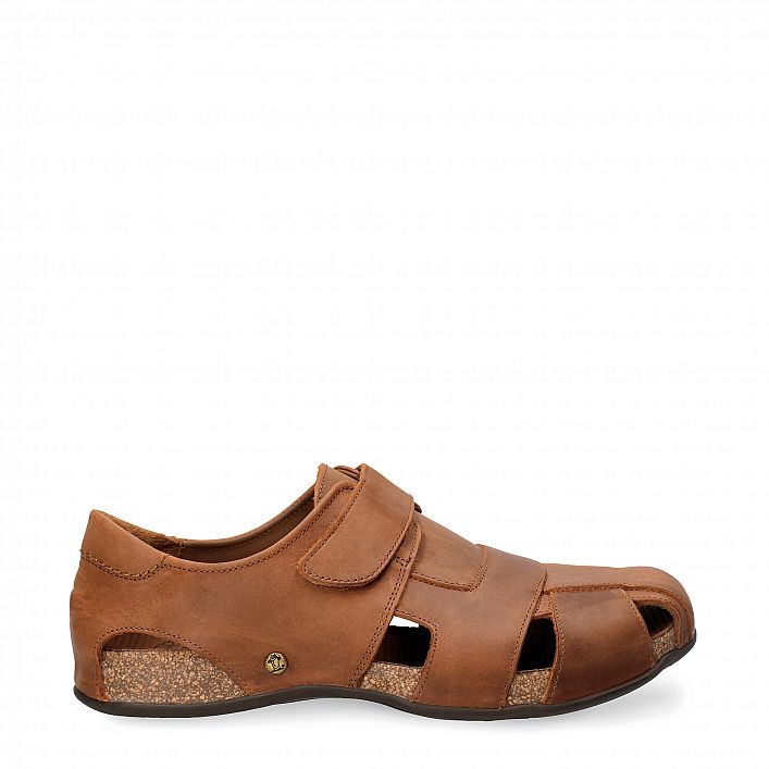 Fletcher Basics Cuero Napa Grass, Sandals with leather lining