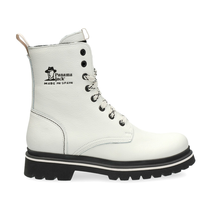 Fortune White Napa, Leather boots with leather lining