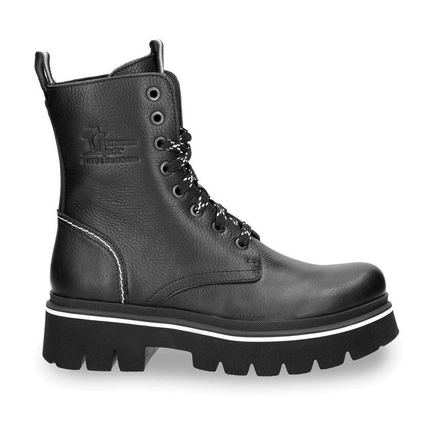 Fortune Black Napa, Leather boots with leather lining