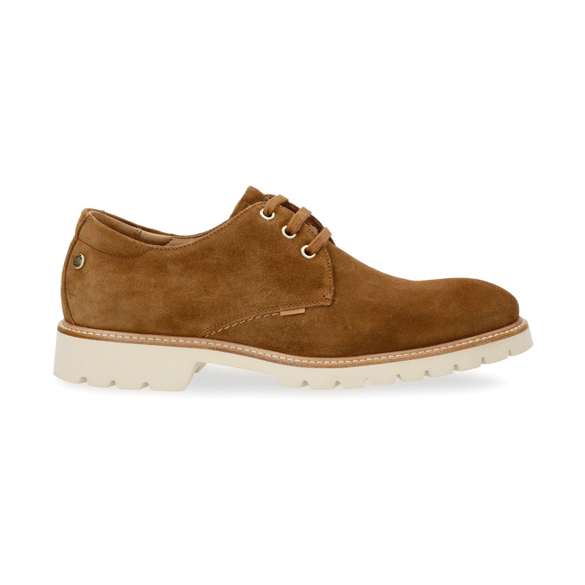 Gadner Cuero Velour, Mens bark suede leather shoe with leather lining