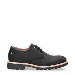 Gadner, Mens black leather shoes with leather lining