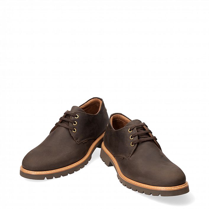 Gadner Brown Napa Grass, Flat men's Shoe Made in Spain